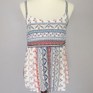 Skies are Blue Boho Babydoll Tank